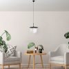 Elegant Black Chandelier, Metal Body, Adjustable Height 40-125 cm, Ø30 cm, IP20, E27 Socket (Max 40W) | Perfect for Modern Home Décor & Lighting