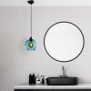 Elegant Blue Chandelier, Adjustable Height 40-120 cm, Metal Body, Ø20 cm Cap, Ø14 Base, 1 x E27 Socket, Perfect for Modern Spaces, IP20 Rated