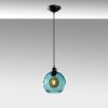 Elegant Blue Chandelier, Adjustable Height 40-120 cm, Metal Body, Ø20 cm Cap, Ø14 Base, 1 x E27 Socket, Perfect for Modern Spaces, IP20 Rated