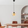 Elegant Yellow Chandelier, Adjustable Height 40-120 cm, Metal Body, Ø20 cm Cap, Ø14 Base, 1 x E27 Socket, Perfect for Modern Spaces, IP20 Rated