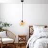 Elegant Yellow Chandelier, Adjustable Height 40-120 cm, Metal Body, Ø20 cm Cap, Ø14 Base, 1 x E27 Socket, Perfect for Modern Spaces, IP20 Rated