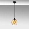 Elegant Yellow Chandelier, Adjustable Height 40-120 cm, Metal Body, Ø20 cm Cap, Ø14 Base, 1 x E27 Socket, Perfect for Modern Spaces, IP20 Rated