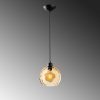 Elegant Yellow Chandelier, Adjustable Height 40-120 cm, Metal Body, Ø20 cm Cap, Ø14 Base, 1 x E27 Socket, Perfect for Modern Spaces, IP20 Rated