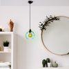 Elegant Green Chandelier, Adjustable Height 40-120 cm, Metal Body, Ø20 cm Cap, Ø14 Base, 90 cm Cable, E27 Socket, Perfect for Modern Spaces