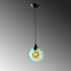 Elegant Green Chandelier, Adjustable Height 40-120 cm, Metal Body, Ø20 cm Cap, Ø14 Base, 90 cm Cable, E27 Socket, Perfect for Modern Spaces