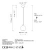 Elegant Green Chandelier, Adjustable Height 40-120 cm, Metal Body, Ø20 cm Cap, Ø14 Base, 90 cm Cable, E27 Socket, Perfect for Modern Spaces