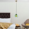 Elegant Green Chandelier, Adjustable Height 40-120 cm, Metal Body, Ø20 cm Cap, Ø14 Base, 90 cm Cable, E27 Socket, Perfect for Modern Spaces