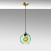 Elegant Green Chandelier, Adjustable Height 40-120 cm, Metal Body, Ø20 cm Cap, Ø14 Base, 90 cm Cable, E27 Socket, Perfect for Modern Spaces