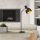 Industrial Scandinavian Table Lamp, Black Metal Body, 17 x 37 cm, Height 76 cm, E27 Socket Max 40W, Stylish & Functional Lighting for Modern Spaces