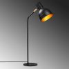 Industrial Scandinavian Table Lamp, Black Metal Body, 17 x 37 cm, Height 76 cm, E27 Socket Max 40W, Stylish & Functional Lighting for Modern Spaces