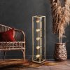 Elegant Gold Floor Lamp, Metal Body, 21 x 21 x 102 cm | 250 cm Cable, On/Off Switch, E27 Socket (Max 40W) | Stylish Lighting for Modern Spaces