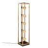 Elegant Gold Floor Lamp, Metal Body, 21 x 21 x 102 cm | 250 cm Cable, On/Off Switch, E27 Socket (Max 40W) | Stylish Lighting for Modern Spaces