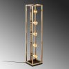 Elegant Gold Floor Lamp, Metal Body, 21 x 21 x 102 cm | 250 cm Cable, On/Off Switch, E27 Socket (Max 40W) | Stylish Lighting for Modern Spaces