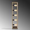 Elegant Gold Floor Lamp, Metal Body, 21 x 21 x 102 cm | 250 cm Cable, On/Off Switch, E27 Socket (Max 40W) | Stylish Lighting for Modern Spaces