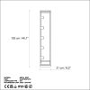 Elegant Gold Floor Lamp, Metal Body, 21 x 21 x 102 cm | 250 cm Cable, On/Off Switch, E27 Socket (Max 40W) | Stylish Lighting for Modern Spaces