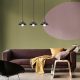 Scandinavian Chandelier, Black Metal Body, 74 cm Diameter, 108 cm Height, Adjustable, 3 x E27 Max 40W | Elegant Lighting for Modern Spaces