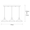 Scandinavian Chandelier, Black Metal Body, 74 cm Diameter, 108 cm Height, Adjustable, 3 x E27 Max 40W | Elegant Lighting for Modern Spaces