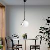 Elegant Black Chandelier, Metal Body, Adjustable Height 75-115 cm, Ø25 cm Cap, 1 x G9 Socket, Modern Design for Home & Office | IP20 Rated