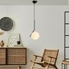 Elegant Black Chandelier, Metal Body, Adjustable Height 75-115 cm, Ø25 cm Cap, 1 x G9 Socket, Modern Design for Home & Office | IP20 Rated