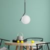 Elegant Black Chandelier, Metal Body, Adjustable Height 75-115 cm, Ø25 cm Cap, 1 x G9 Socket, Modern Design for Home & Office | IP20 Rated