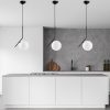 Elegant Black Chandelier, Metal Body, Adjustable Height 75-115 cm, Ø25 cm Cap, 1 x G9 Socket, Modern Design for Home & Office | IP20 Rated
