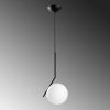 Elegant Black Chandelier, Metal Body, Adjustable Height 75-115 cm, Ø25 cm Cap, 1 x G9 Socket, Modern Design for Home & Office | IP20 Rated