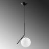 Elegant Black Chandelier, Metal Body, Adjustable Height 75-115 cm, Ø25 cm Cap, 1 x G9 Socket, Modern Design for Home & Office | IP20 Rated
