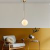 Elegant Gold Chandelier, Adjustable Height 75-115 cm, Metal Body, Ø25 cm Cap, 1 x G9 Socket (Max 10W), Perfect for Modern Living Spaces, IP20 Rated