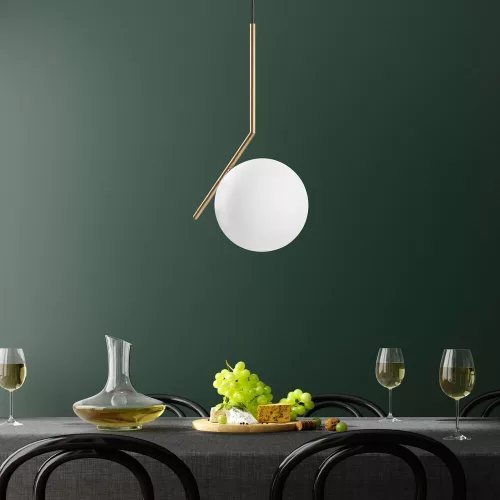 Opviq, 521SHN3569, Elegant golden chandelier, adjustable height 75-115 cm, metal body, Ø25 cm cap, 1 x G9 socket (max. 10 W), perfect for modern living spaces, IP20 classification