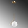 Elegant Gold Chandelier, Adjustable Height 75-115 cm, Metal Body, Ø25 cm Cap, 1 x G9 Socket (Max 10W), Perfect for Modern Living Spaces, IP20 Rated
