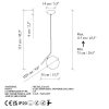 Elegant Gold Chandelier, Adjustable Height 75-115 cm, Metal Body, Ø25 cm Cap, 1 x G9 Socket (Max 10W), Perfect for Modern Living Spaces, IP20 Rated