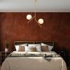 Elegant Gold Chandelier, Metal Body, 74 cm Height, 15 cm Glass Cap, 2 x E27 Socket, Non-Adjustable, IP20 | Perfect for Modern Living Spaces & Dining Areas