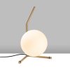 Elegant Gold Table Lamp, Metal Body, 23 x 28 x 42 cm | On/Off Switch, 200 cm Cable, G9 Socket (Max 10W) | Stylish Lighting for Home & Office Decor