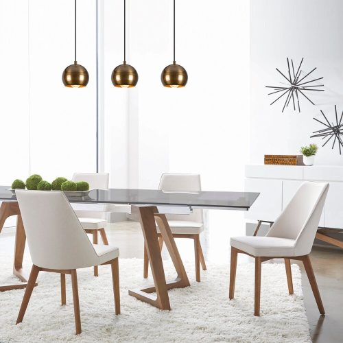 Elegant Scandinavian Chandelier, Vintage Metal Body, 65 x 15 cm, Height 111 cm, Adjustable, 3 x E27 Max 40W, IP20 | Perfect for Glam Home Decor