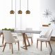 Elegant Scandinavian Chandelier, Vintage Metal Body, 65 x 15 cm, Height 111 cm, Adjustable, 3 x E27 Max 40W, IP20 | Perfect for Glam Home Decor