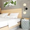 Scandinavian Wall Lamp, Black Metal Body with Glass Cap, 58 x 34 x 20 cm | 2 x E27 Max 40W | Stylish & Functional Lighting for Modern Spaces