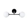 Scandinavian Wall Lamp, Black Metal Body with Glass Cap, 58 x 34 x 20 cm | 2 x E27 Max 40W | Stylish & Functional Lighting for Modern Spaces