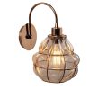 Glamorous Copper Wall Lamp, Iron Body, 23 x 27 cm, Height: 30 cm, E27 Socket, Max 40W, Elegant Design for Hotel & Modern Spaces, IP20 Rated
