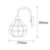 Glamorous Copper Wall Lamp, Iron Body, 23 x 27 cm, Height: 30 cm, E27 Socket, Max 40W, Elegant Design for Hotel & Modern Spaces, IP20 Rated