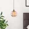 Glam Scandinavian Chandelier, Copper Finish, 23 cm Diameter, 111 cm Height | Adjustable Height, E27 Socket, Elegant Design for Modern Spaces