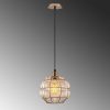Glam Scandinavian Chandelier, Copper Finish, 23 cm Diameter, 111 cm Height | Adjustable Height, E27 Socket, Elegant Design for Modern Spaces