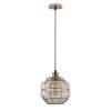 Glam Scandinavian Chandelier, Copper Finish, 23 cm Diameter, 111 cm Height | Adjustable Height, E27 Socket, Elegant Design for Modern Spaces