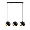 Glam Scandinavian Chandelier, Black & Gold, 70 cm Diameter, 114 cm Height | Adjustable, 3 x E27 Max 40W | Elegant Lighting for Modern Spaces