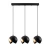 Glam Scandinavian Chandelier, Black & Gold, 70 cm Diameter, 114 cm Height | Adjustable, 3 x E27 Max 40W | Elegant Lighting for Modern Spaces