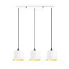 Scandinavian Chandelier, White Metal Body, 70 x 20 cm, Height 110 cm, Adjustable, 3 x E27 Max 40W, Elegant Design for Modern Spaces, IP20
