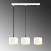 Scandinavian Chandelier, White Metal Body, 70 x 20 cm, Height 110 cm, Adjustable, 3 x E27 Max 40W, Elegant Design for Modern Spaces, IP20