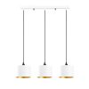 Scandinavian Chandelier, White Metal Body, 70 x 20 cm, Height 110 cm, Adjustable, 3 x E27 Max 40W, Elegant Design for Modern Spaces, IP20