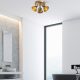 Elegant Gold Chandelier, Metal Body, 45 cm Diameter, Non-Adjustable Height, 3 x E14 Socket, IP20 | Perfect for Modern Living Spaces & Dining Areas