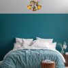 Elegant Gold Chandelier, Metal Body, 45 cm Diameter, Non-Adjustable Height, 3 x E14 Socket, IP20 | Perfect for Modern Living Spaces & Dining Areas