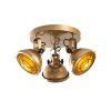 Elegant Gold Chandelier, Metal Body, 45 cm Diameter, Non-Adjustable Height, 3 x E14 Socket, IP20 | Perfect for Modern Living Spaces & Dining Areas